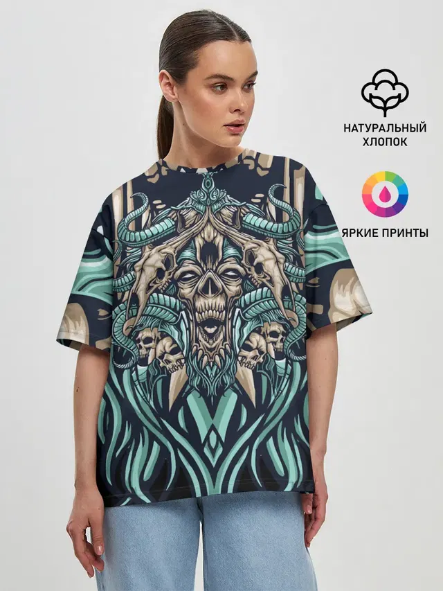 Женская футболка оверсайз
