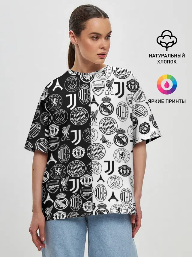 Женская футболка оверсайз