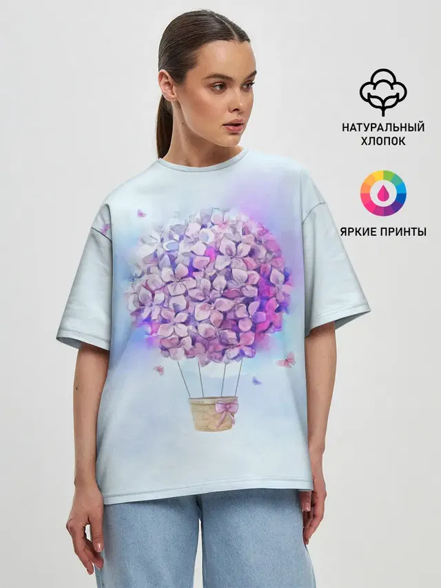 Женская футболка оверсайз