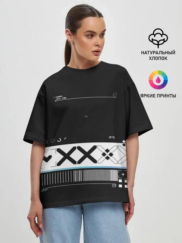 Женская футболка оверсайз