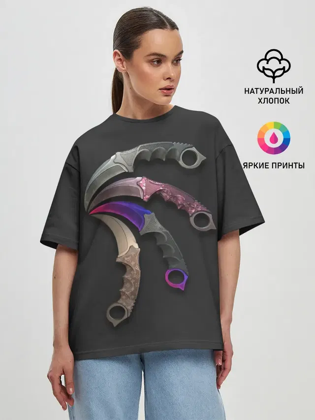 Женская футболка оверсайз