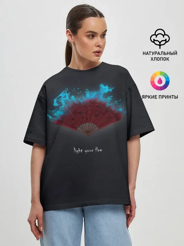 Женская футболка оверсайз
