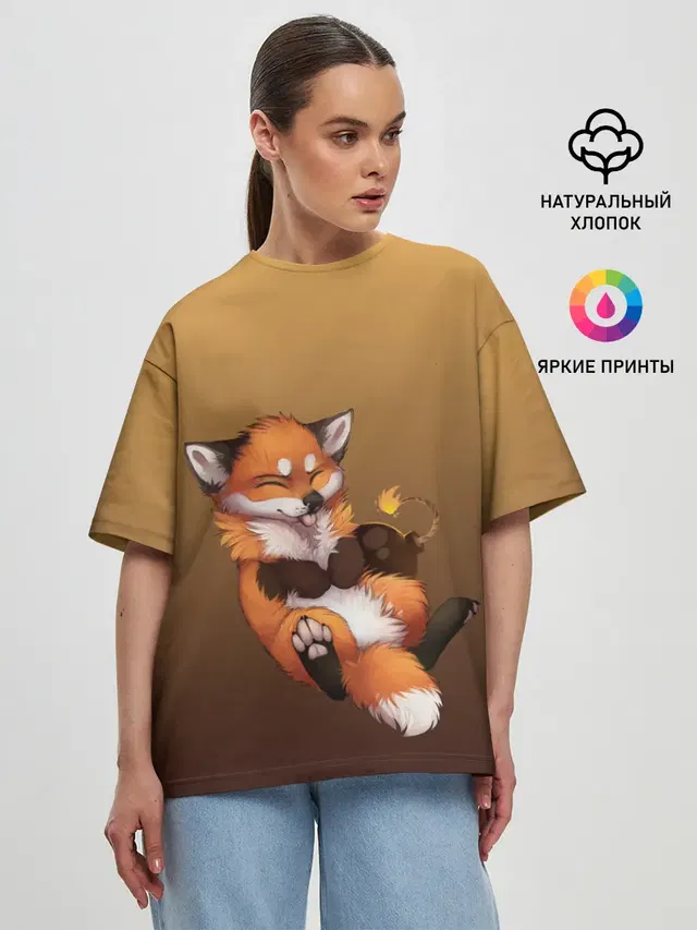 Женская футболка оверсайз