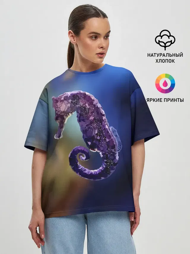 Женская футболка оверсайз