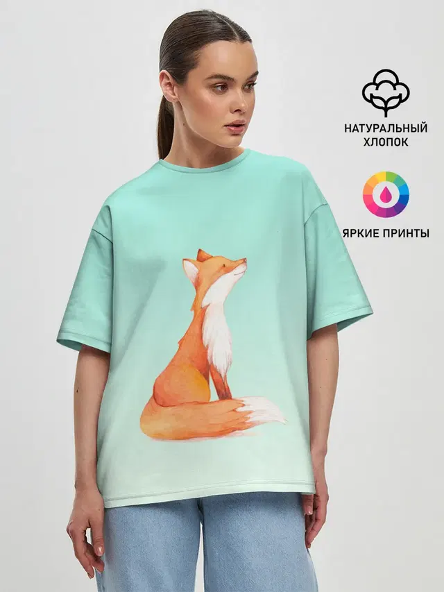 Женская футболка оверсайз