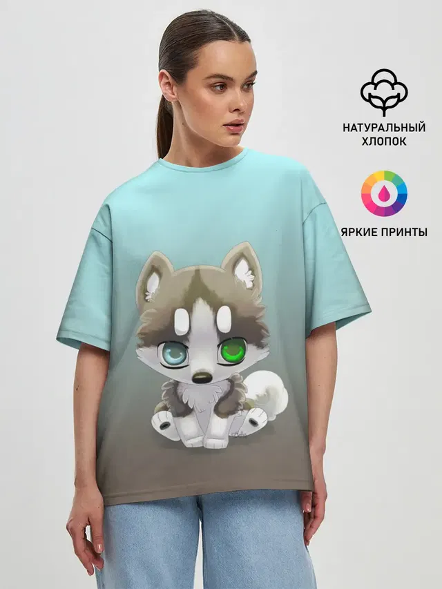 Женская футболка оверсайз