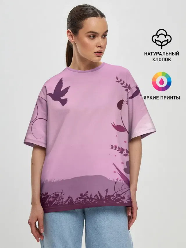 Женская футболка оверсайз