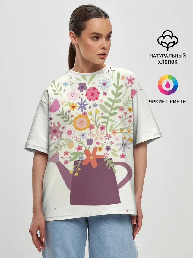 Женская футболка оверсайз