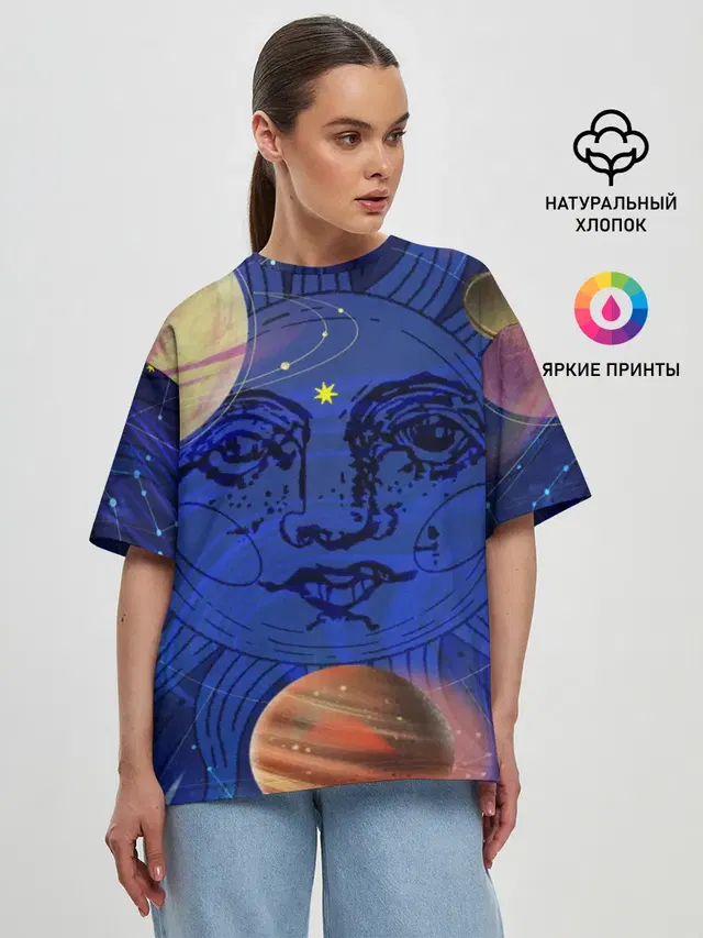Женская футболка оверсайз
