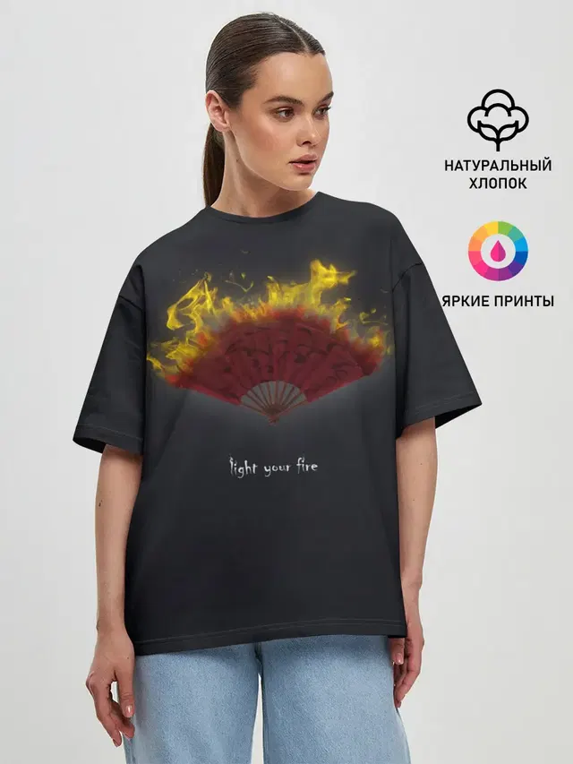 Женская футболка оверсайз