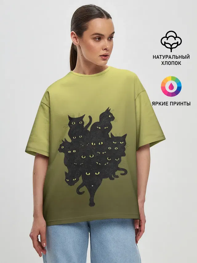 Женская футболка оверсайз