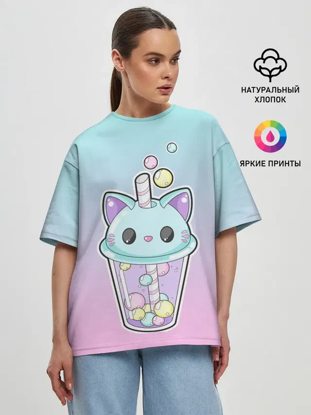 Женская футболка оверсайз
