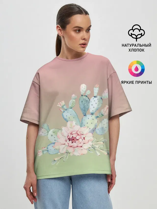 Женская футболка оверсайз