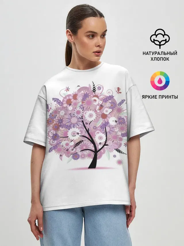 Женская футболка оверсайз