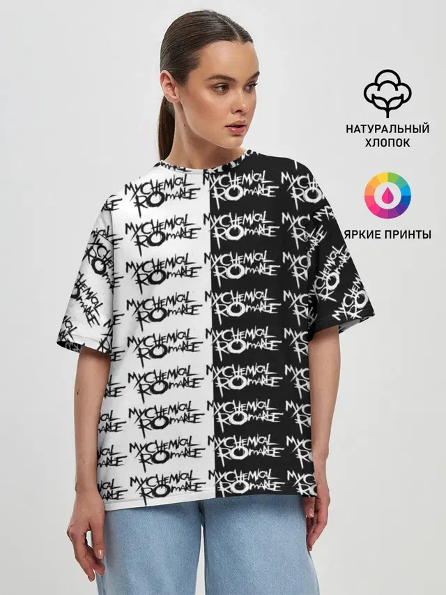 Женская футболка оверсайз