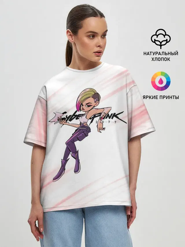 Женская футболка оверсайз