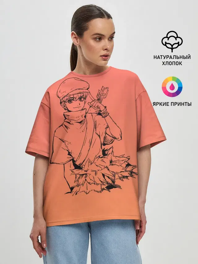 Женская футболка оверсайз