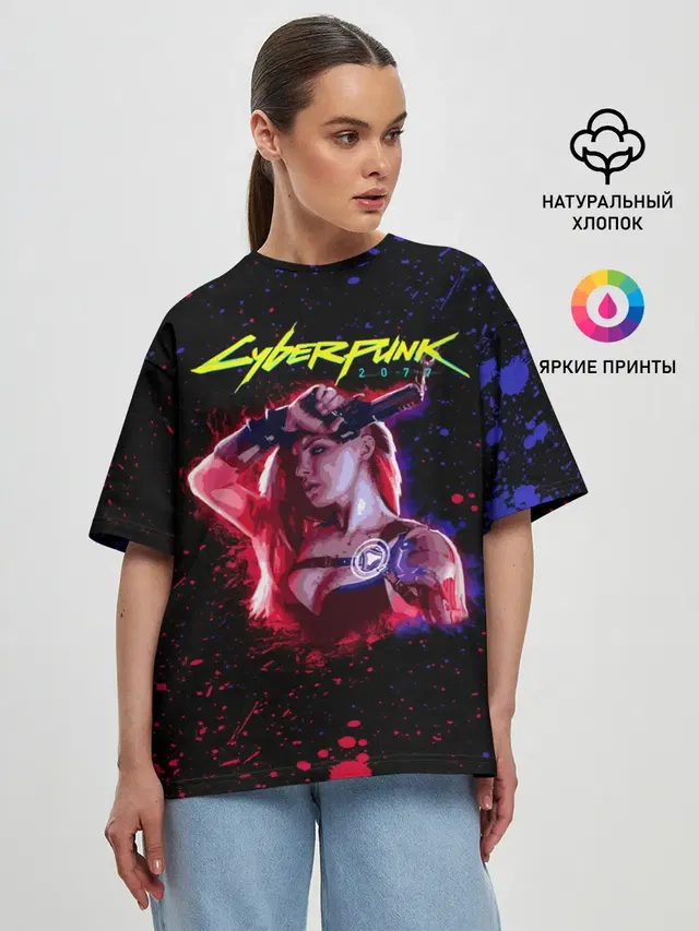 Женская футболка оверсайз
