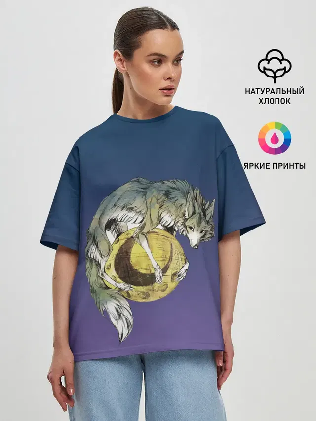 Женская футболка оверсайз