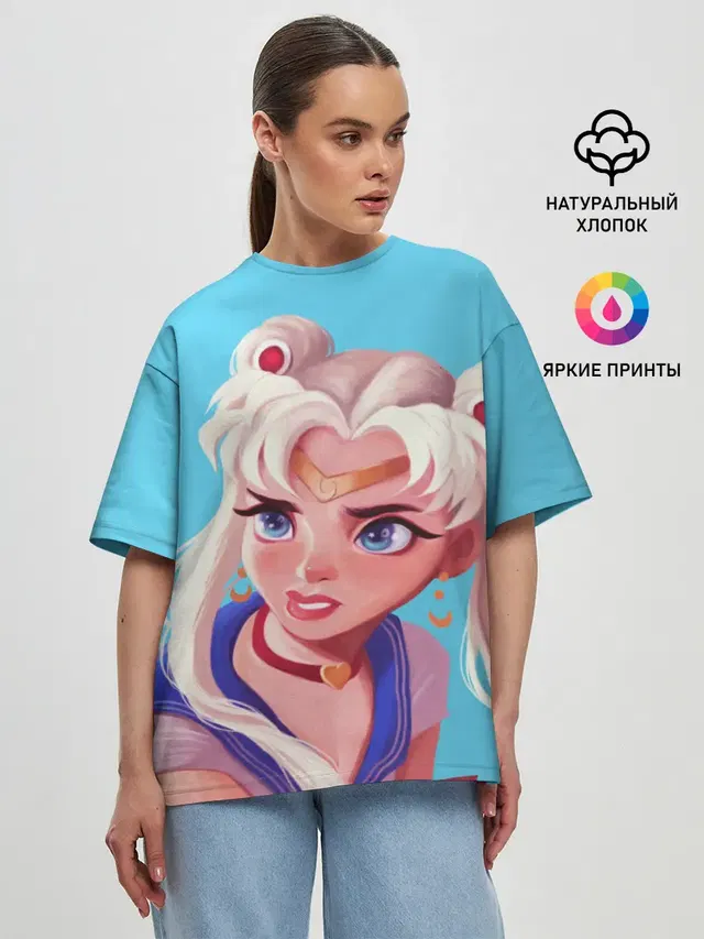 Женская футболка оверсайз