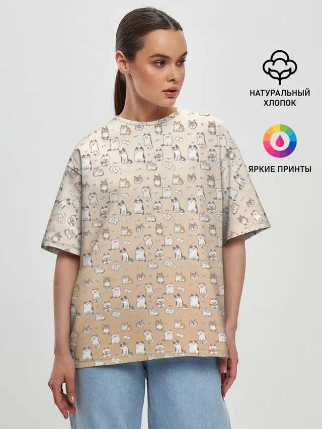 Женская футболка оверсайз