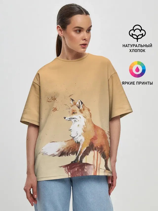 Женская футболка оверсайз