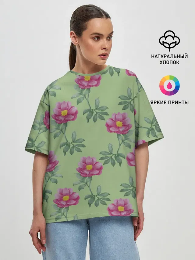 Женская футболка оверсайз