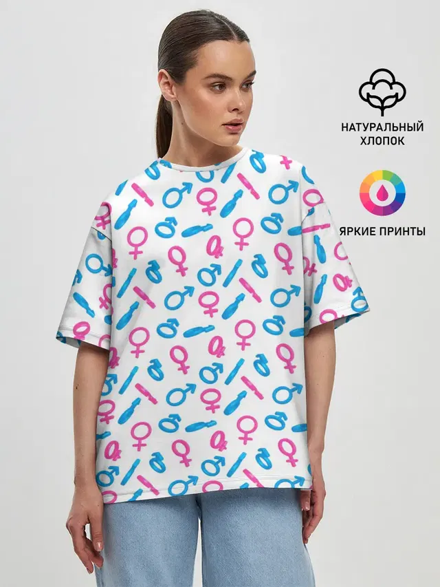 Женская футболка оверсайз
