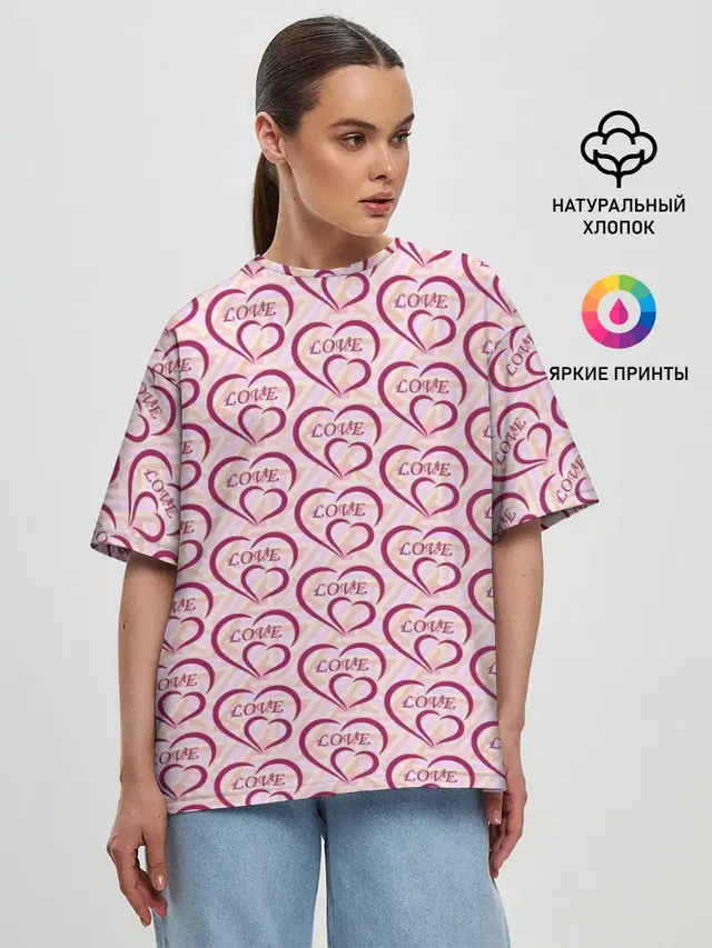 Женская футболка оверсайз