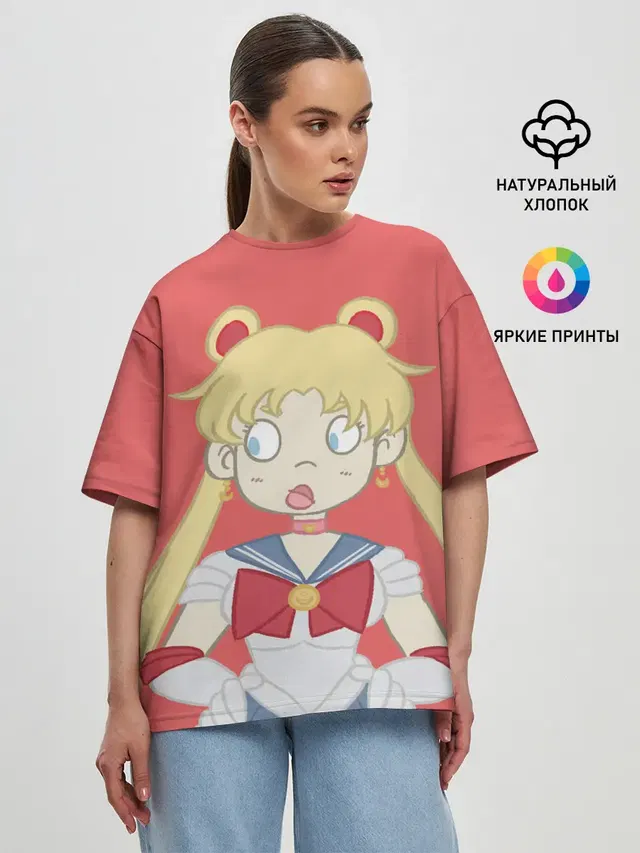 Женская футболка оверсайз