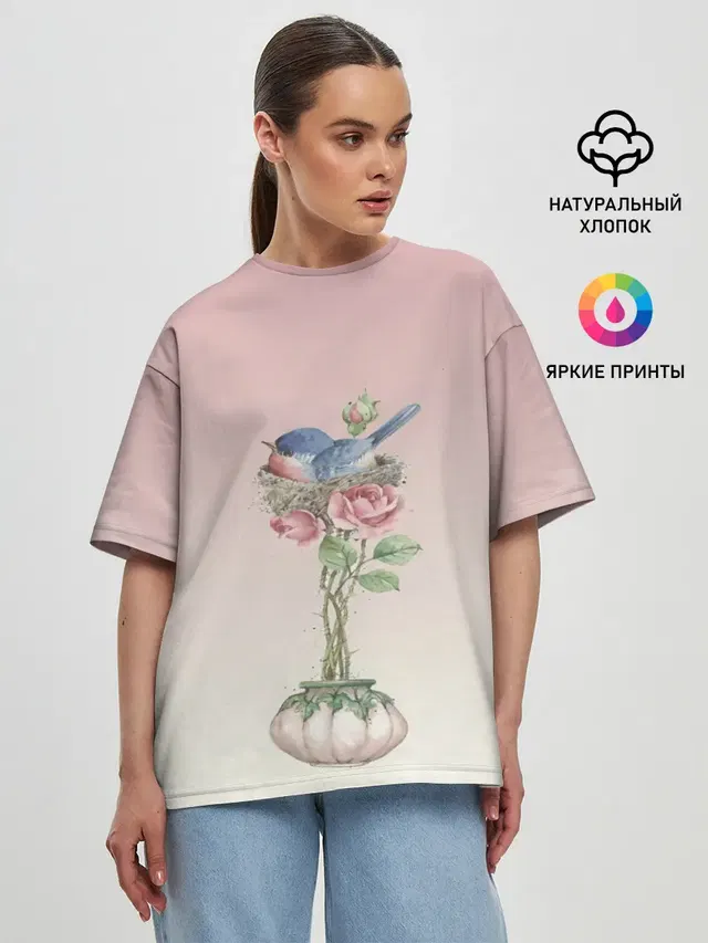 Женская футболка оверсайз