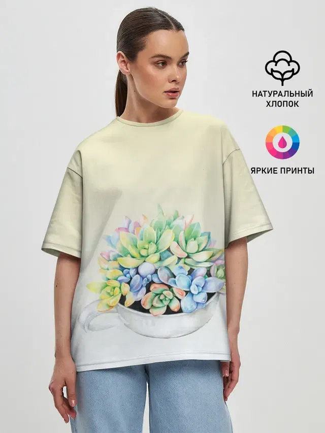 Женская футболка оверсайз
