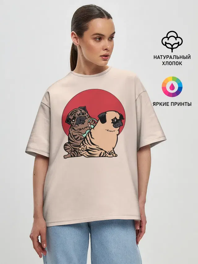 Женская футболка оверсайз