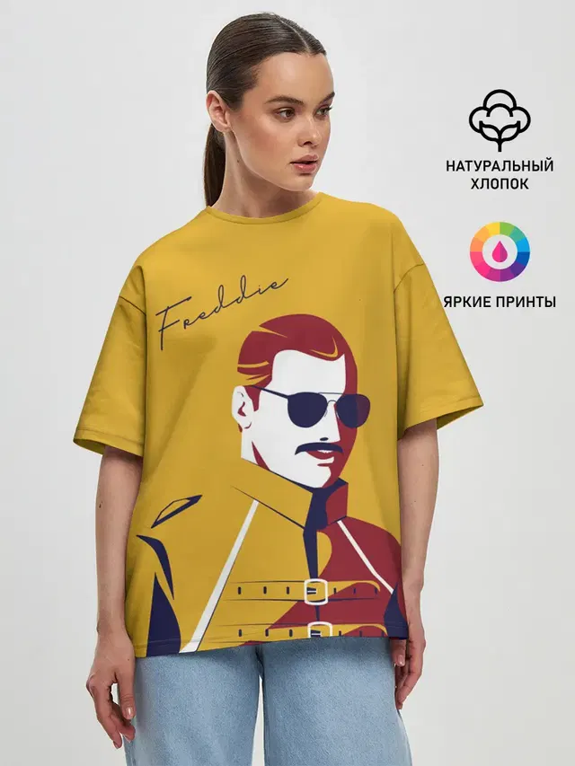 Женская футболка оверсайз