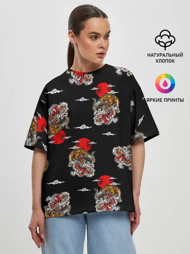 Женская футболка оверсайз