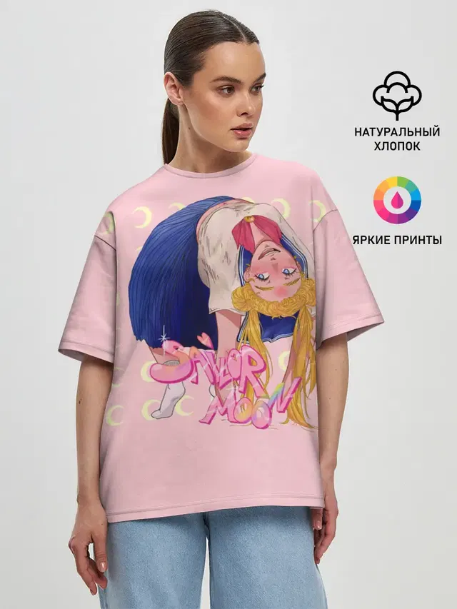 Женская футболка оверсайз