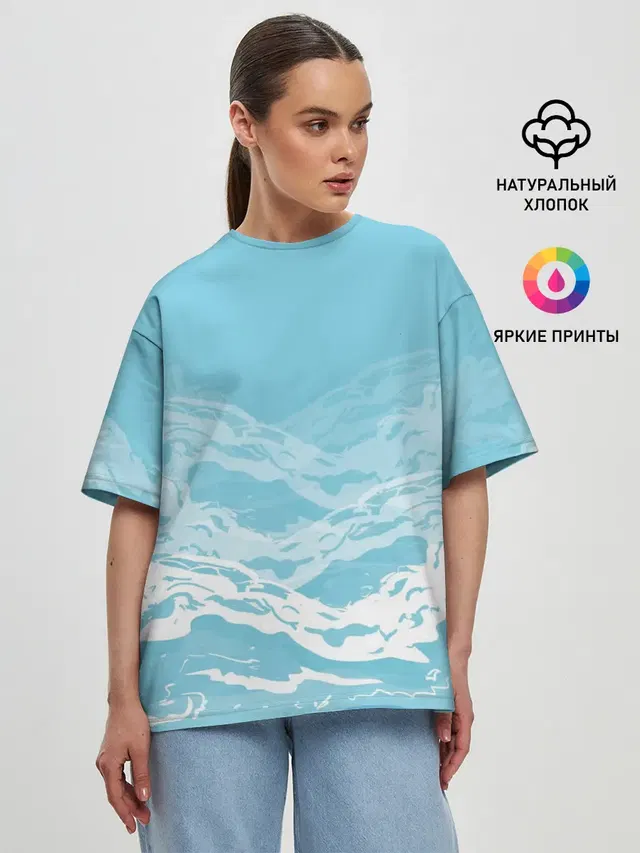 Женская футболка оверсайз