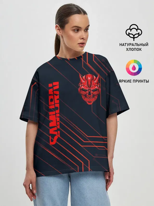Женская футболка оверсайз