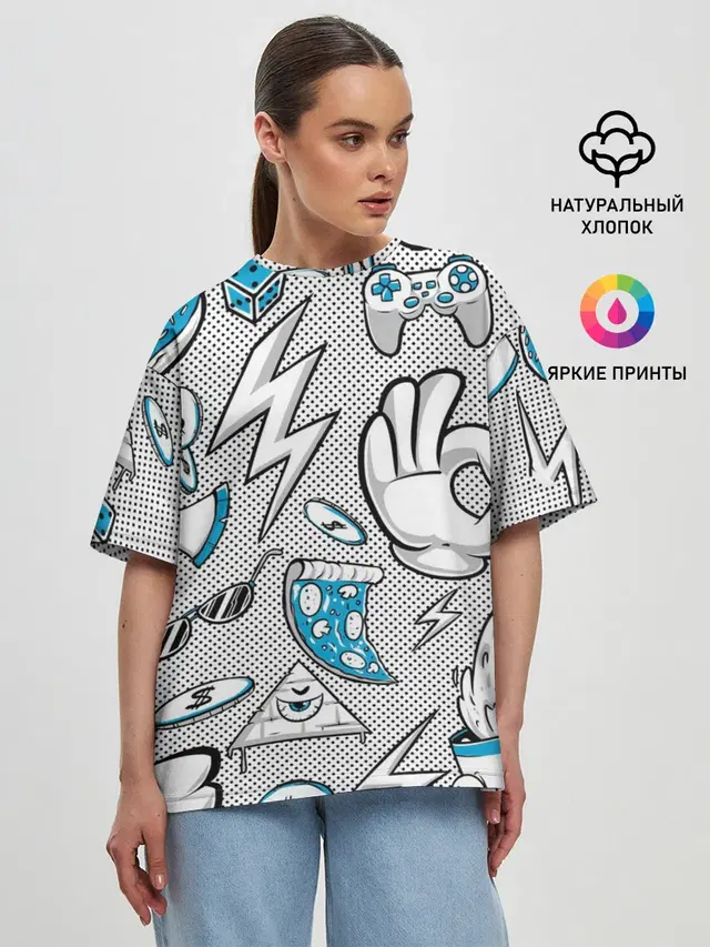 Женская футболка оверсайз