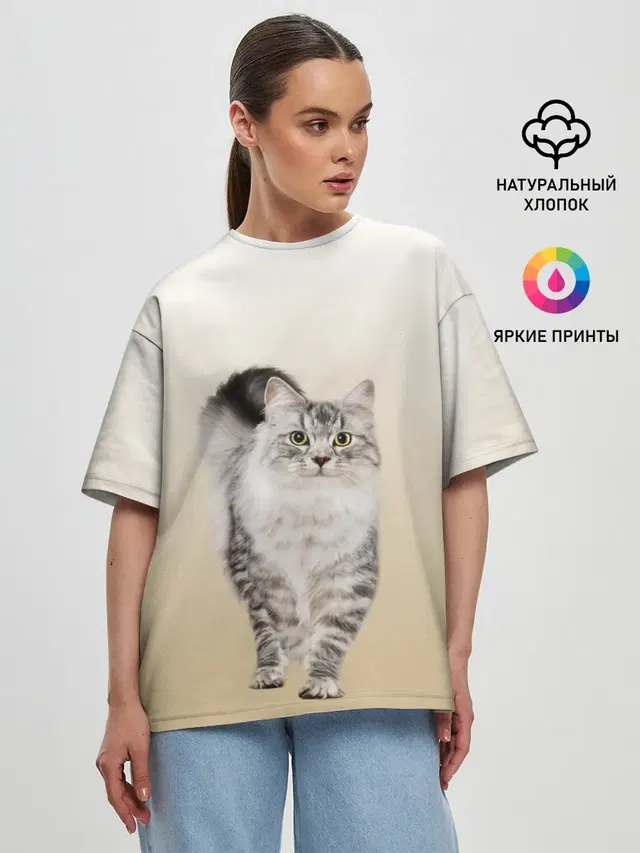 Женская футболка оверсайз