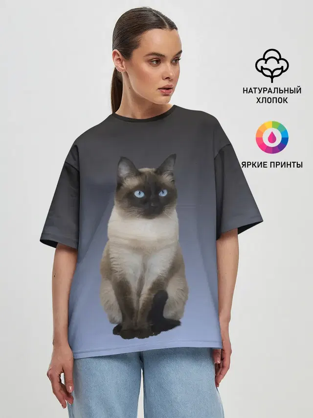 Женская футболка оверсайз