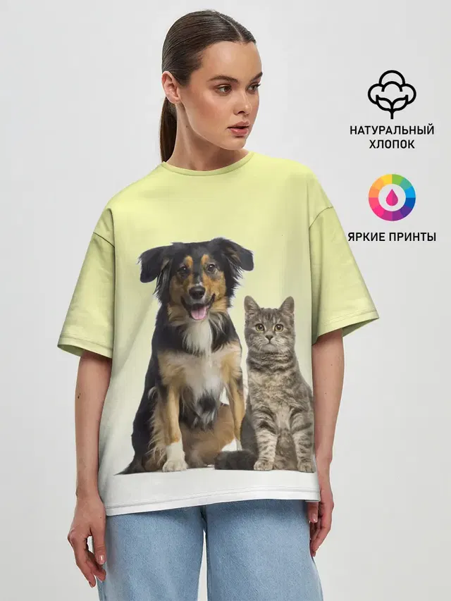 Женская футболка оверсайз
