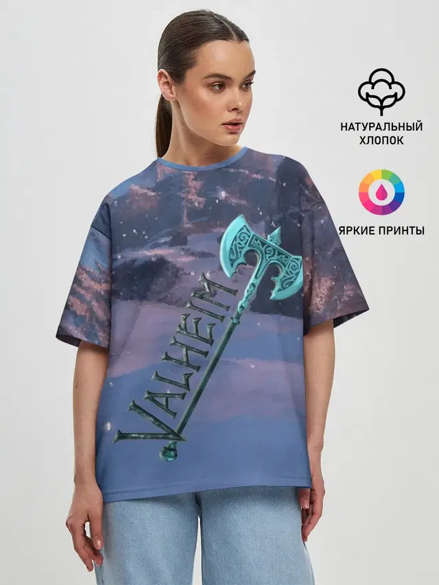 Женская футболка оверсайз