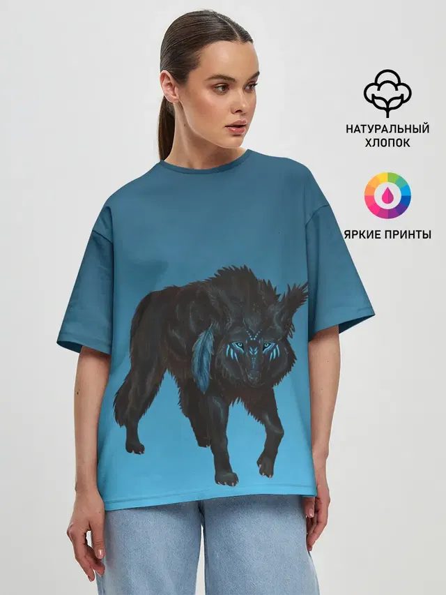 Женская футболка оверсайз