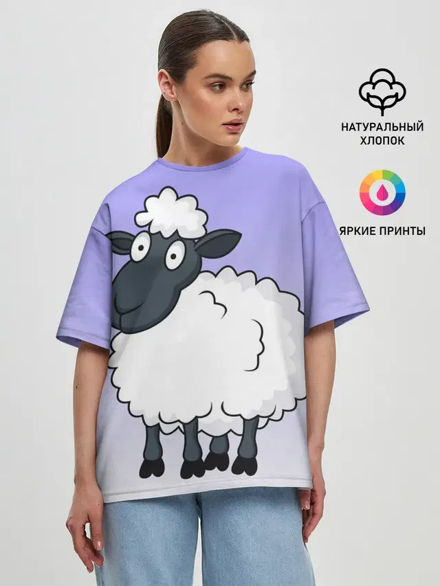 Женская футболка оверсайз
