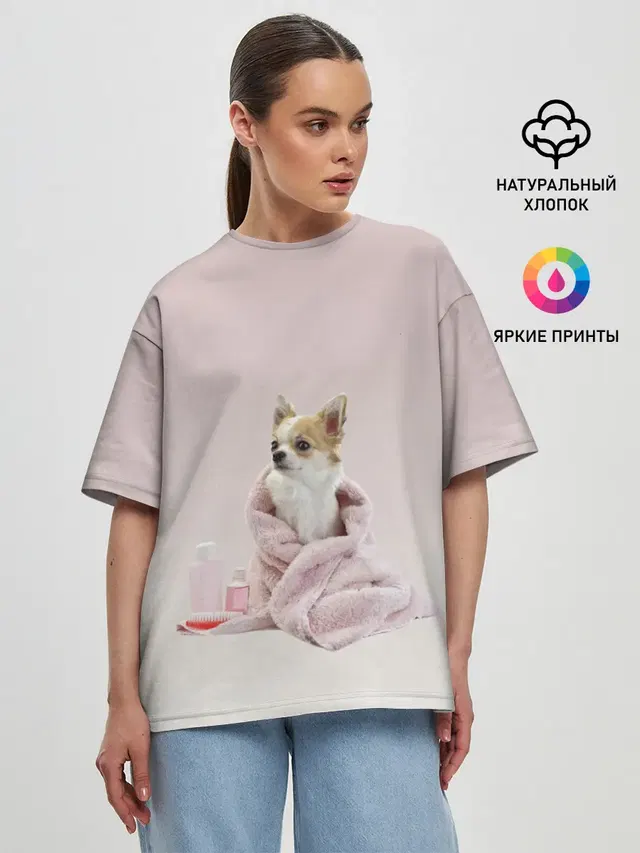 Женская футболка оверсайз