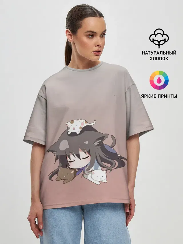 Женская футболка оверсайз