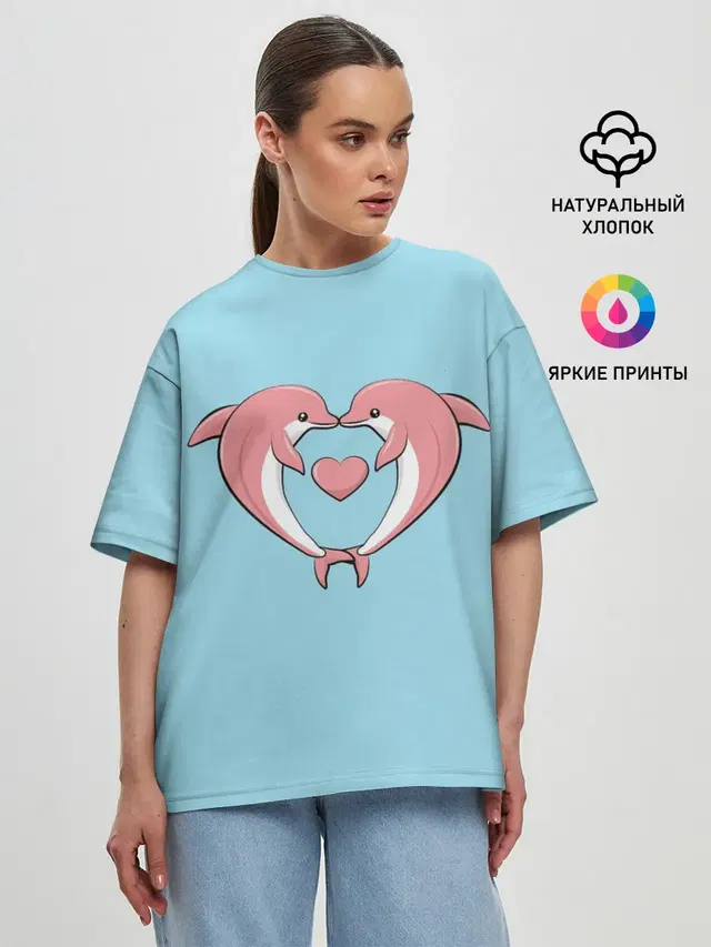 Женская футболка оверсайз