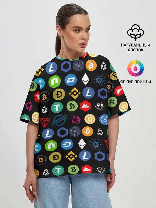 Женская футболка оверсайз