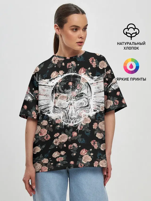 Женская футболка оверсайз